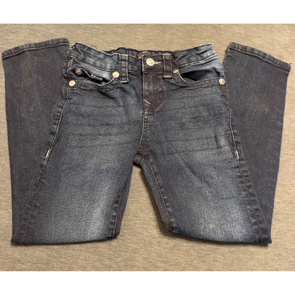 True Religion Kids Geno Relaxed Slim Dark Wash Denim Jeans Size 7